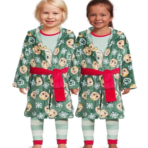 CoCoMelon Toddler Pajamas and Robe Set, 3-Piece, Sizes 12M-8M - NWT - Picture 7 of 8